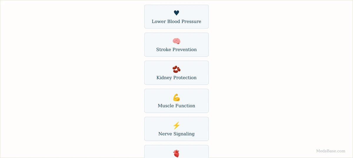 health benefits of potassium for blood pressure and heart health
