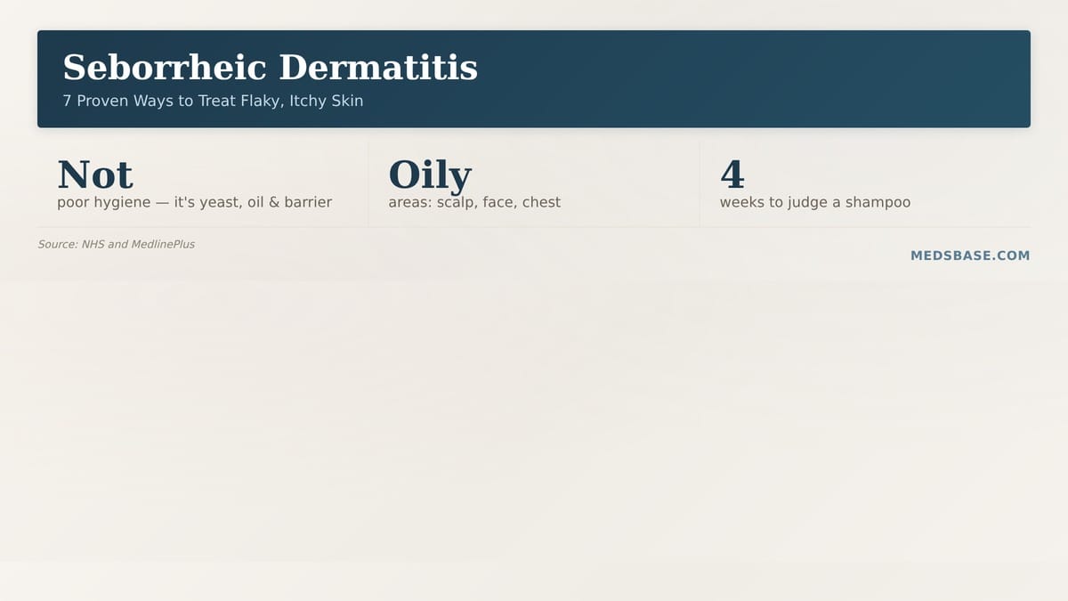 Seborrheic dermatitis treatment — how to manage flaky, itchy patches on the scalp and face