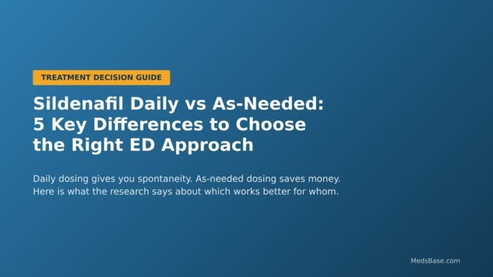 Sildenafil daily dosing vs as-needed dosing comparison for erectile dysfunction treatment