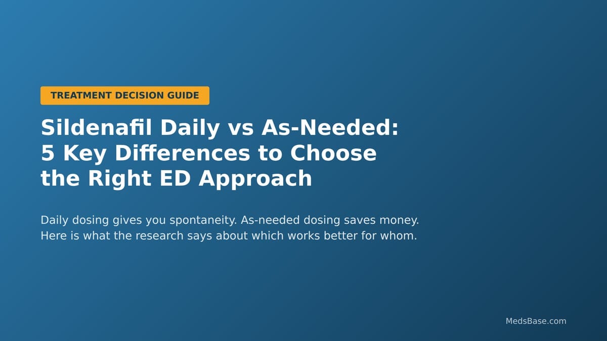 Sildenafil daily dosing vs as-needed dosing comparison for erectile dysfunction treatment