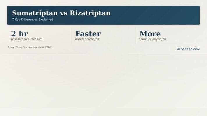 Sumatriptan vs rizatriptan — onset, efficacy, forms, and side effects compared