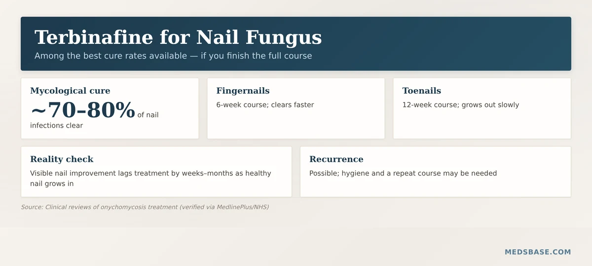 terbinafine onychomycosis cure rate chart fingernail toenail