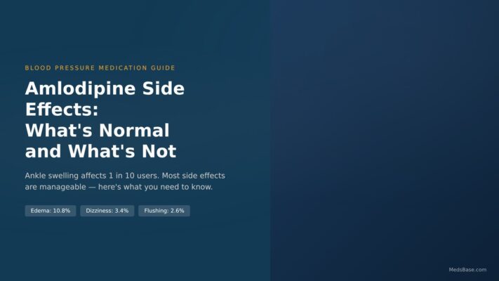Amlodipine side effects guide — ankle swelling dizziness flushing and how to manage common CCB effects
