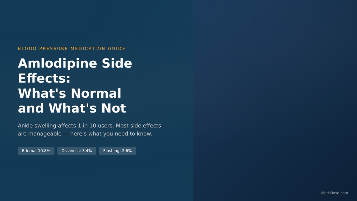Amlodipine side effects guide — ankle swelling dizziness flushing and how to manage common CCB effects