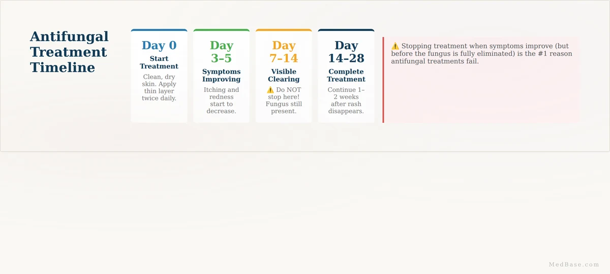 Antifungal treatment timeline — how long to use clotrimazole miconazole ketoconazole for best results