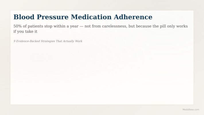 Blood pressure medication adherence strategies — 9 proven ways to never miss a dose