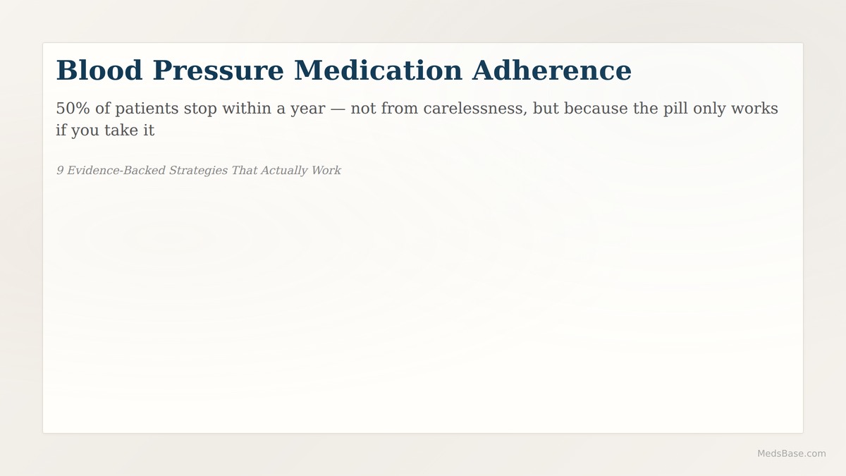 Blood pressure medication adherence strategies — 9 proven ways to never miss a dose