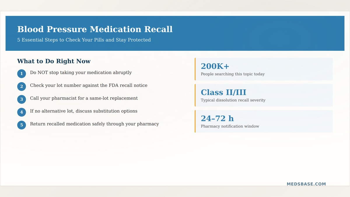 Blood pressure medication recall — 5 essential action steps to check your pills