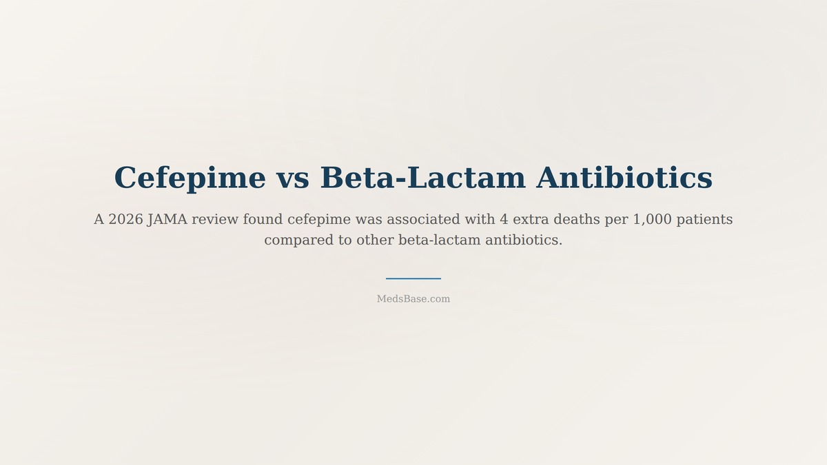 Cefepime vs other beta lactam antibiotics safety comparison