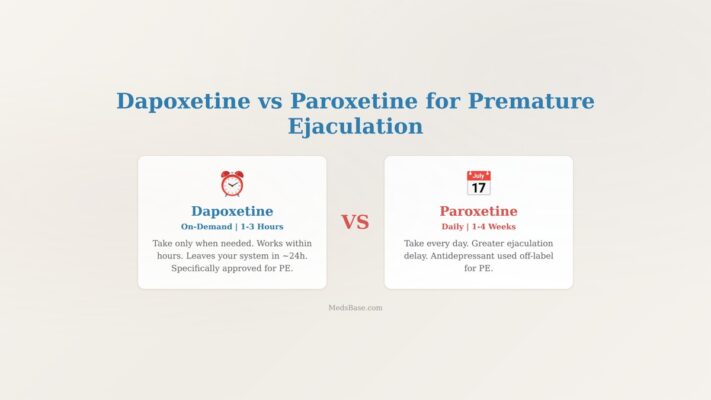 dapoxetine vs paroxetine premature ejaculation treatment comparison