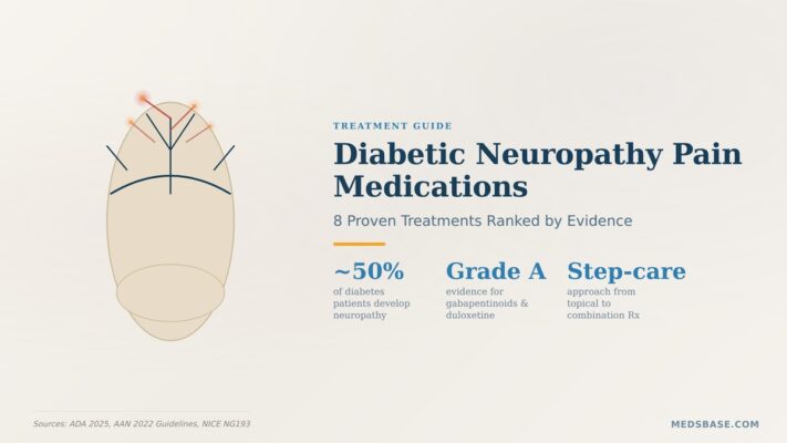 Diabetic neuropathy pain medications compared and ranked by clinical evidence