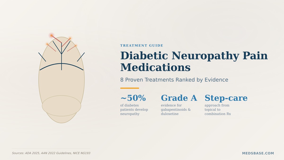 Diabetic neuropathy pain medications compared and ranked by clinical evidence