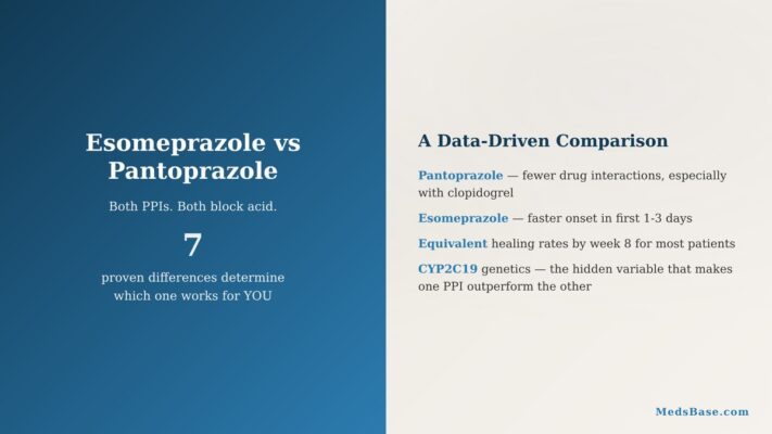 Esomeprazole vs pantoprazole comparison — 7 proven differences