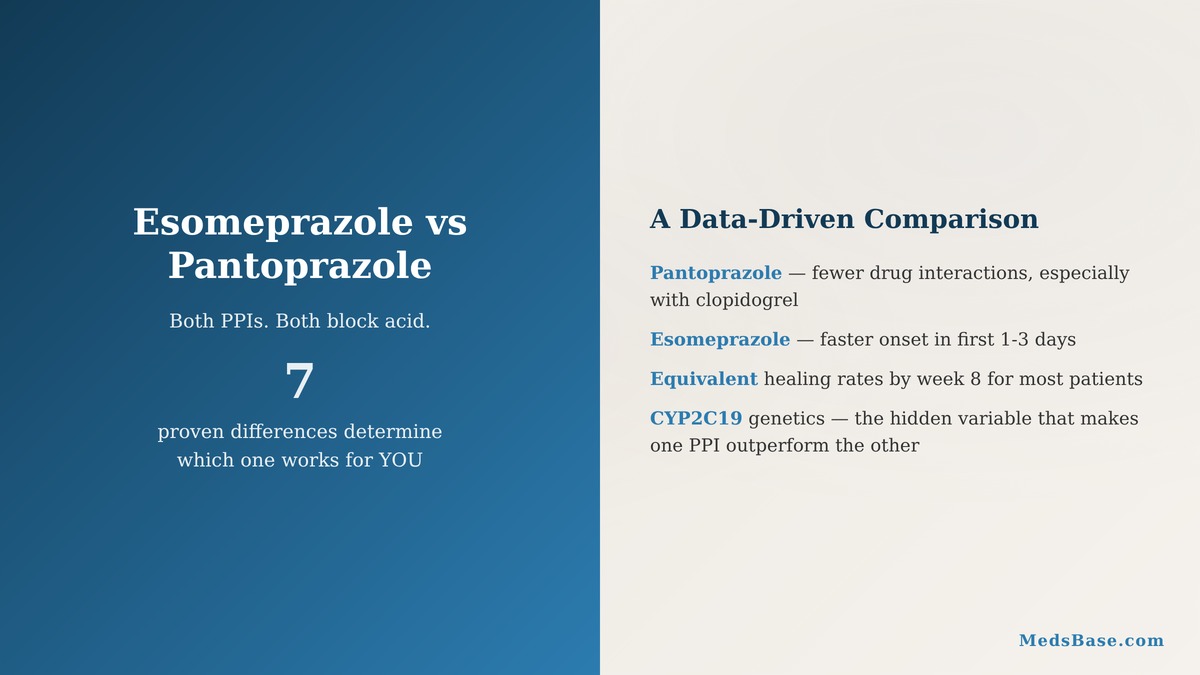 Esomeprazole vs pantoprazole comparison — 7 proven differences