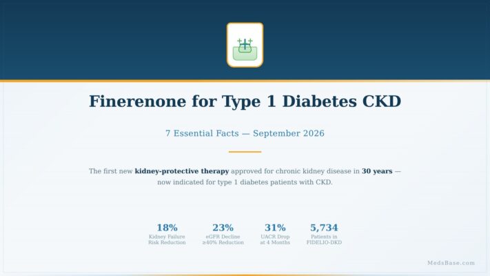 Finerenone for type 1 diabetes — kidney protection diagram for chronic kidney disease patients