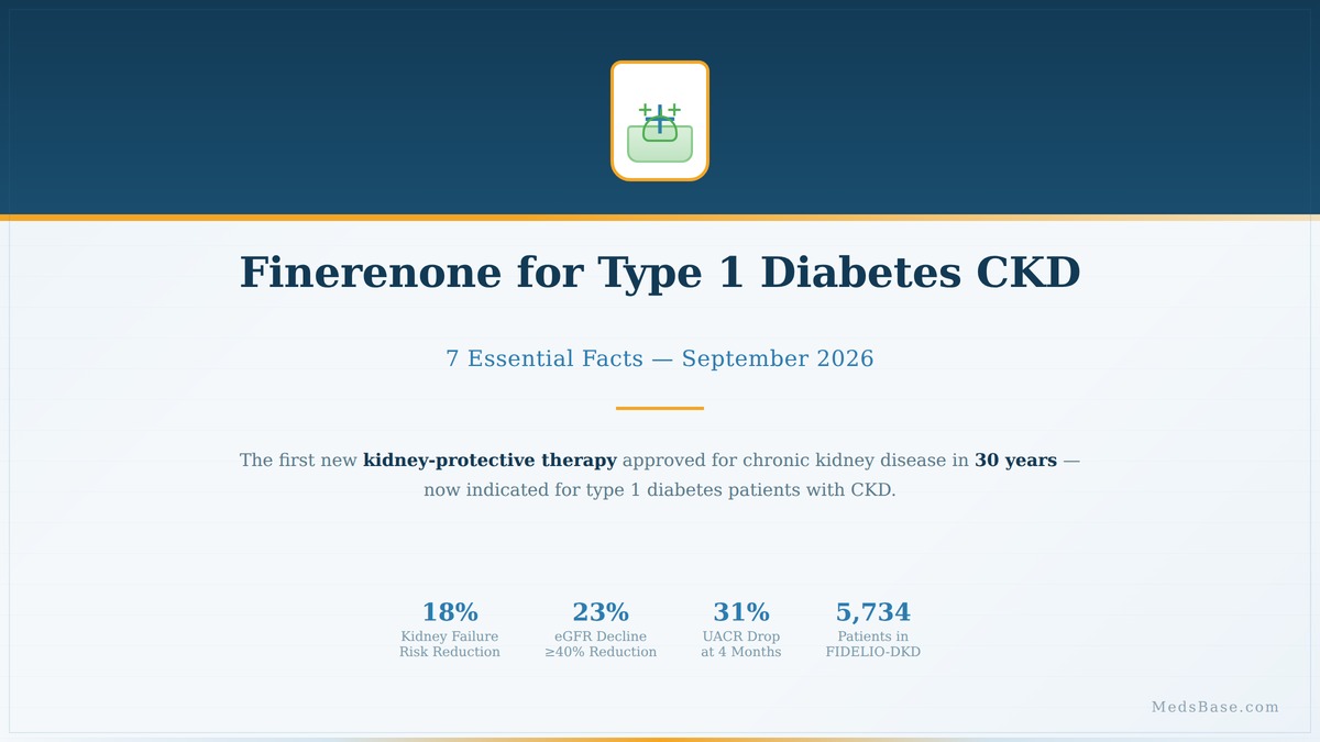 Finerenone for type 1 diabetes — kidney protection diagram for chronic kidney disease patients