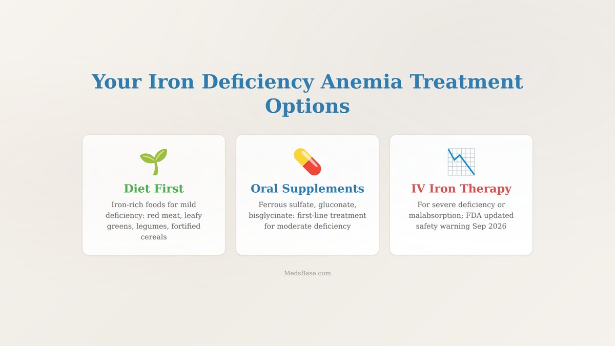 iron deficiency anemia treatment options from diet to oral supplements to intravenous iron therapy