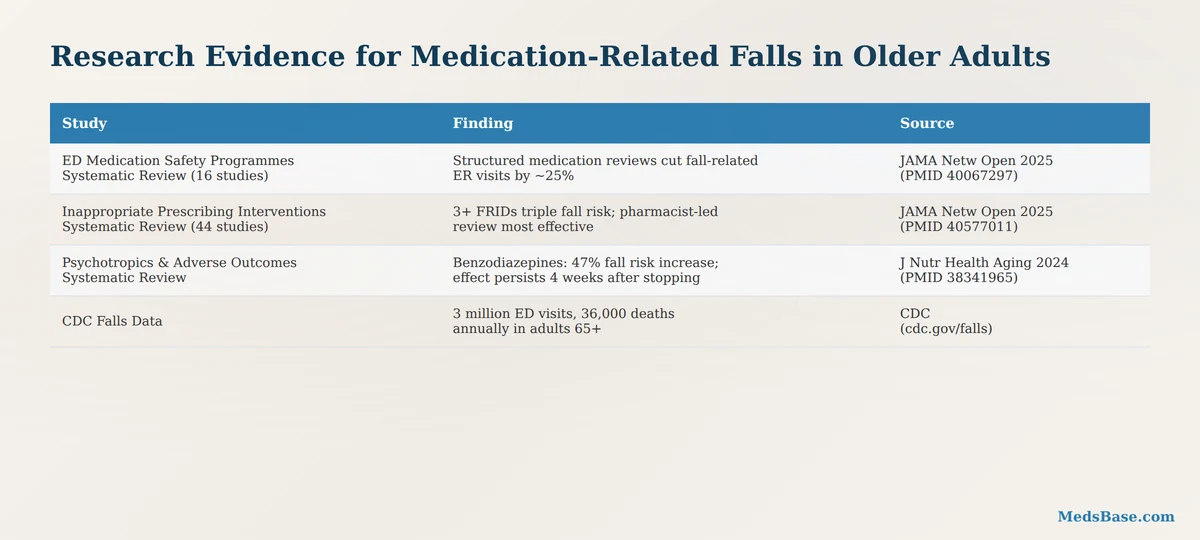 Research evidence on medications that cause falls in elderly