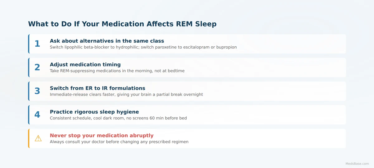 What to do if your medication affects REM sleep — practical decision guide with numbered strategies