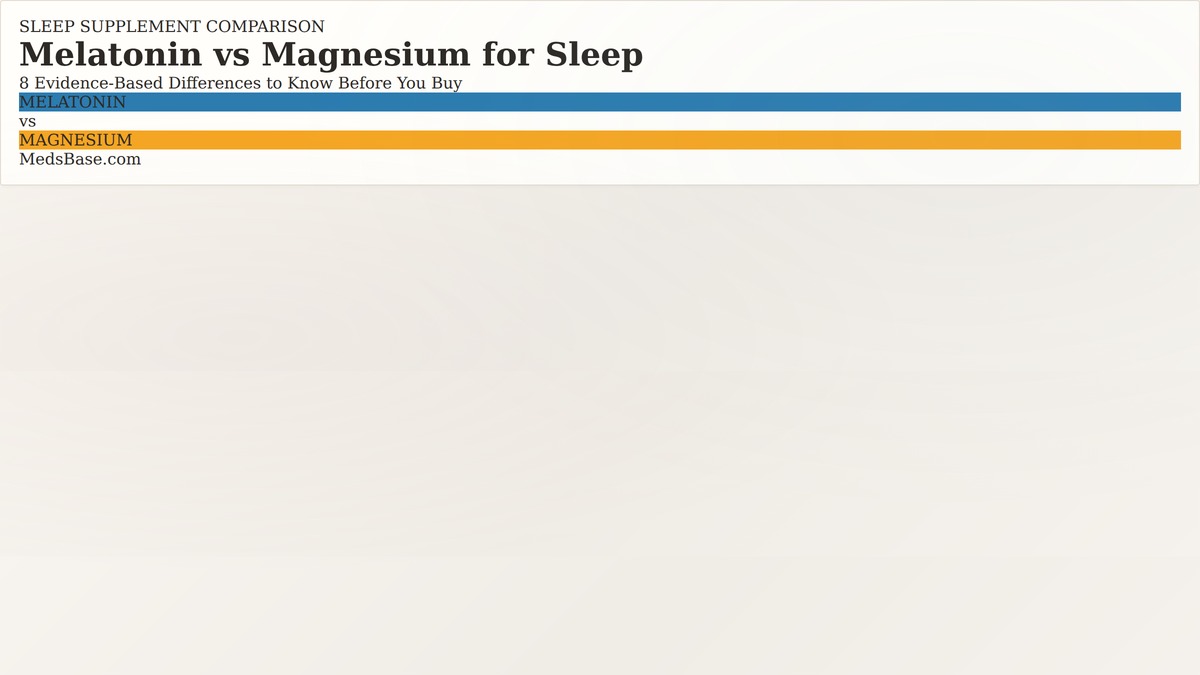Melatonin vs magnesium for sleep supplement comparison