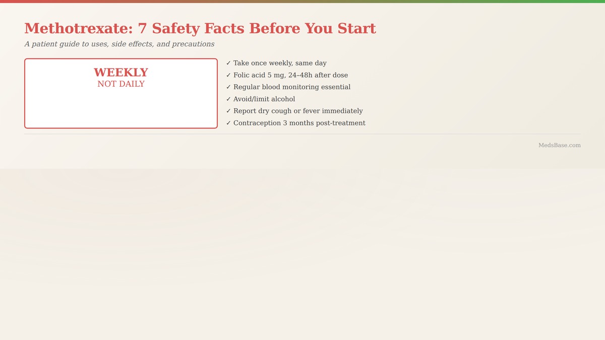 Methotrexate uses and side effects safety infographic 7 facts before starting treatment