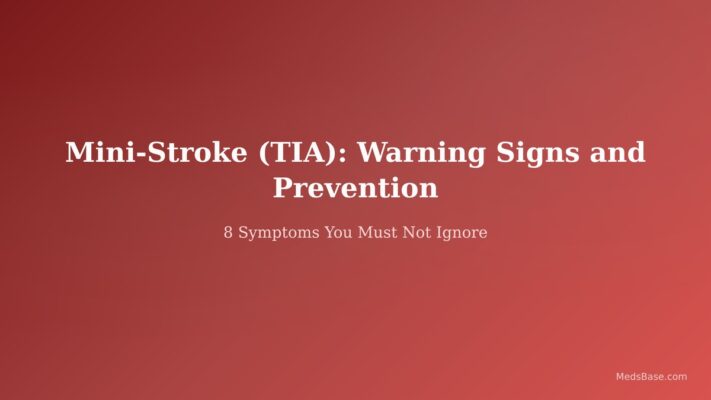 Mini stroke TIA warning signs and prevention — 8 symptoms you must not ignore