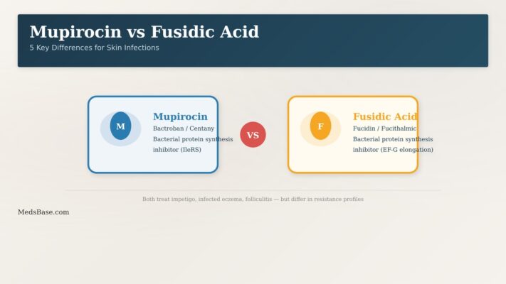 Mupirocin vs fusidic acid topical antibiotics comparison guide