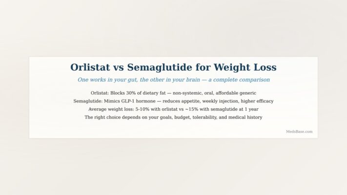 Orlistat vs semaglutide for weight loss comparison mechanism and results