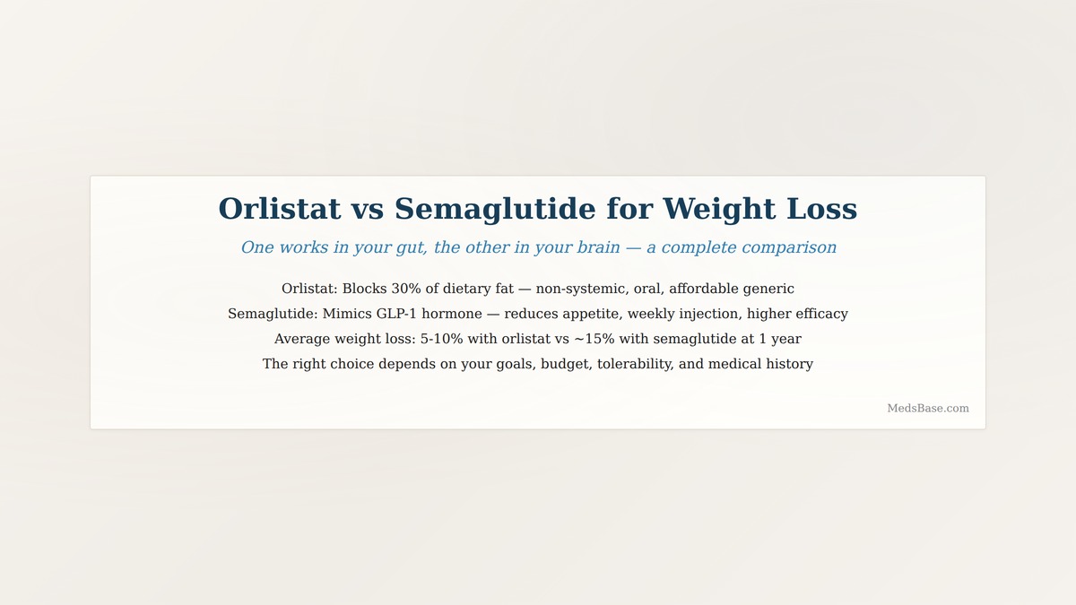 Orlistat vs semaglutide for weight loss comparison mechanism and results