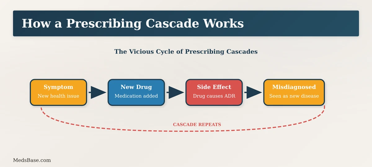 How prescribing cascades in older adults happen step by step