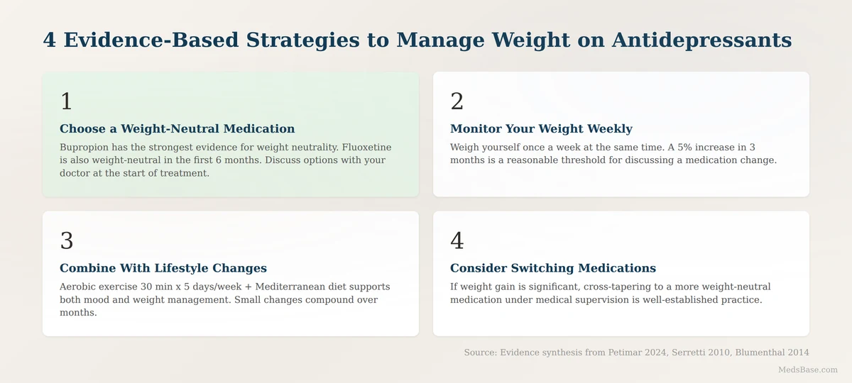 how to manage antidepressant weight gain strategies prevention