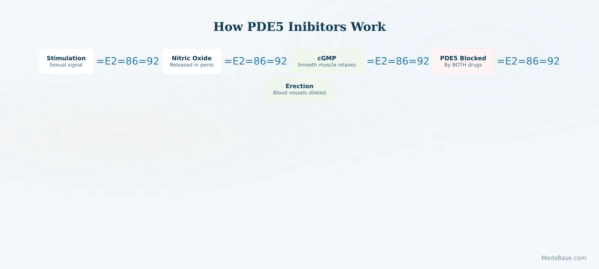 how sildenafil and vardenafil block PDE5 enzyme