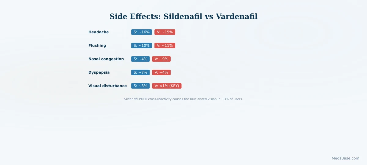 sildenafil vs vardenafil side effects frequency chart