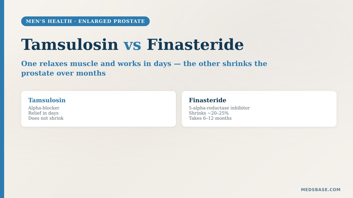 Tamsulosin vs finasteride enlarged prostate comparison guide
