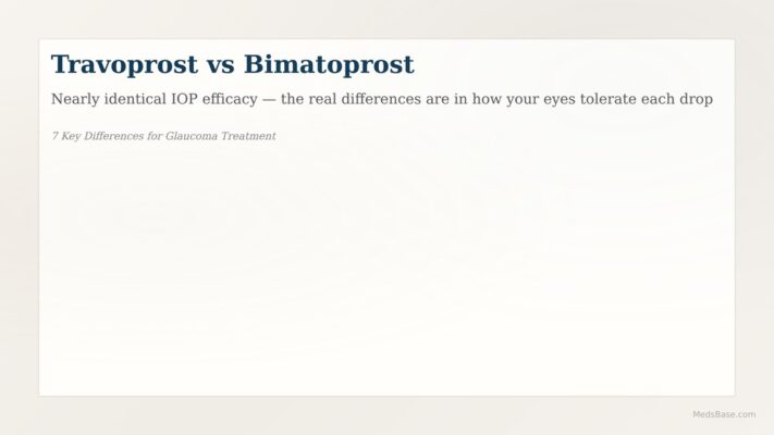 Travoprost vs bimatoprost glaucoma treatment comparison — 7 key differences that matter