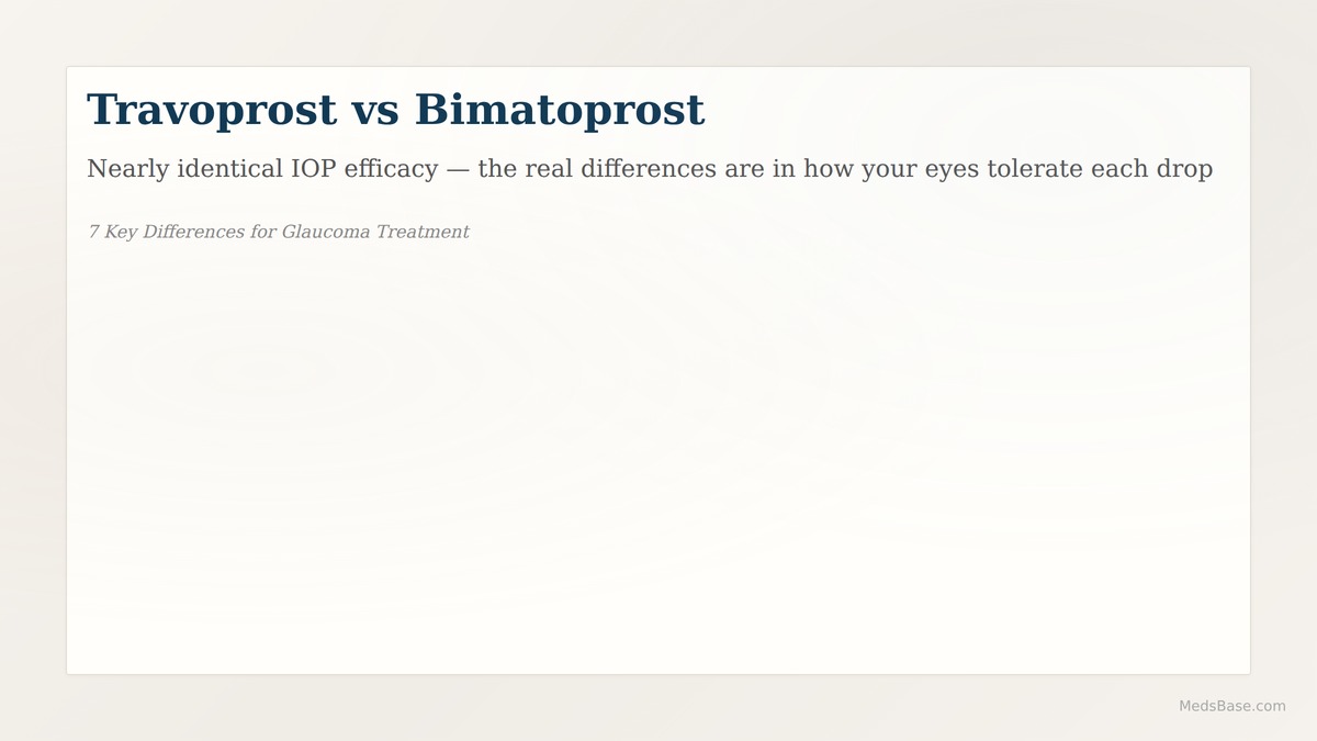 Travoprost vs bimatoprost glaucoma treatment comparison — 7 key differences that matter