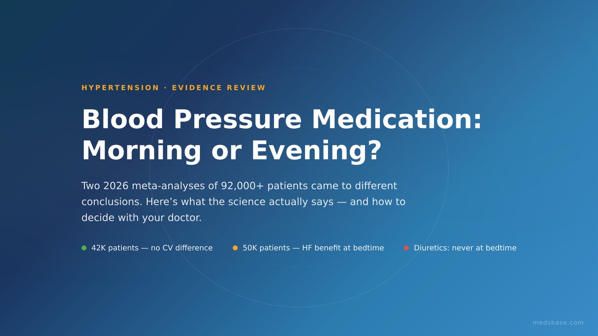 blood pressure medication morning vs evening dosing timing clock concept