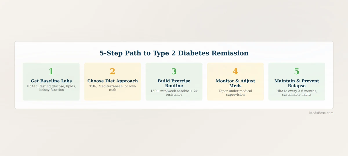 step by step guide to type 2 diabetes remission diet and exercise plan
