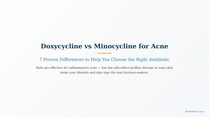 Doxycycline vs minocycline for acne comparison showing key differences in side effects and effectiveness