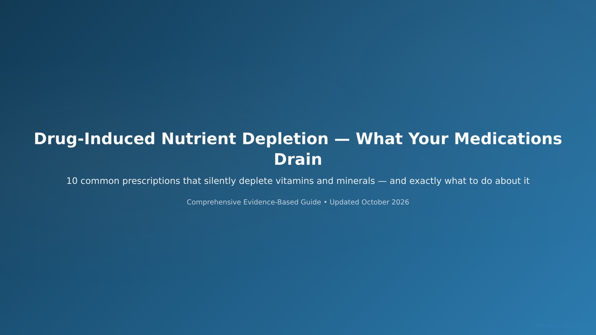 drug-induced nutrient depletion common medications — which prescriptions deplete vitamins and minerals