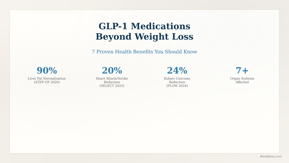 GLP-1 medications beyond weight loss benefits for liver heart kidney and brain health