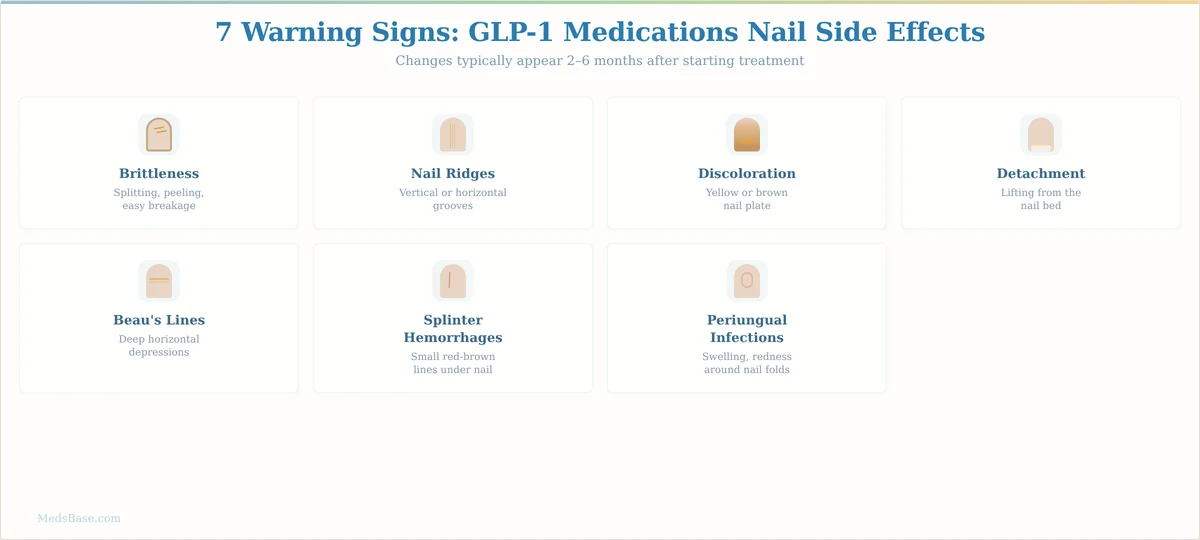 7 warning signs of GLP-1 medications nail side effects — brittleness, ridges, discoloration, and more