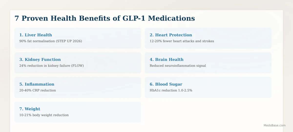 seven proven health benefits of GLP-1 medications beyond weight loss