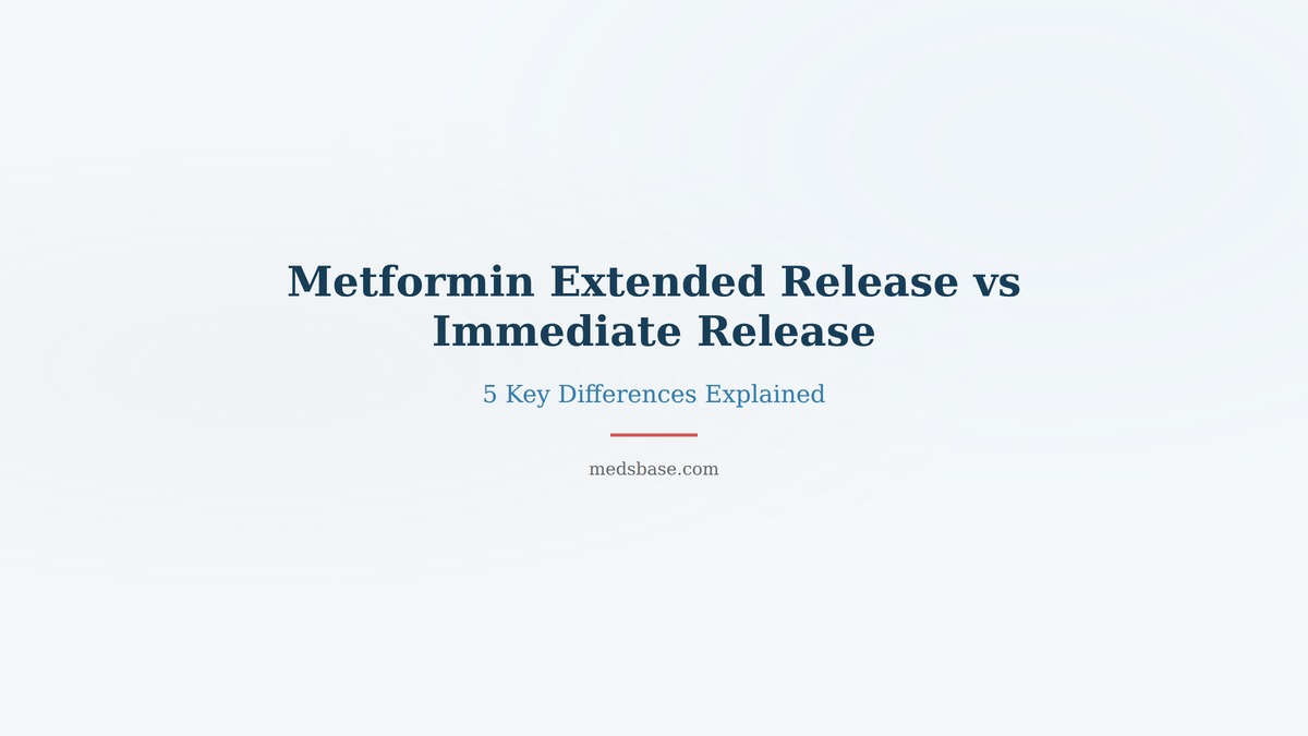 Metformin extended release vs immediate release comparison side effects and dosing guide