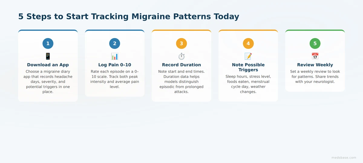migraine tracking diary step by step guide