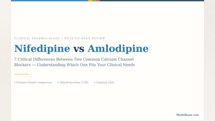 Nifedipine vs amlodipine — 7 critical differences between two calcium channel blockers for blood pressure