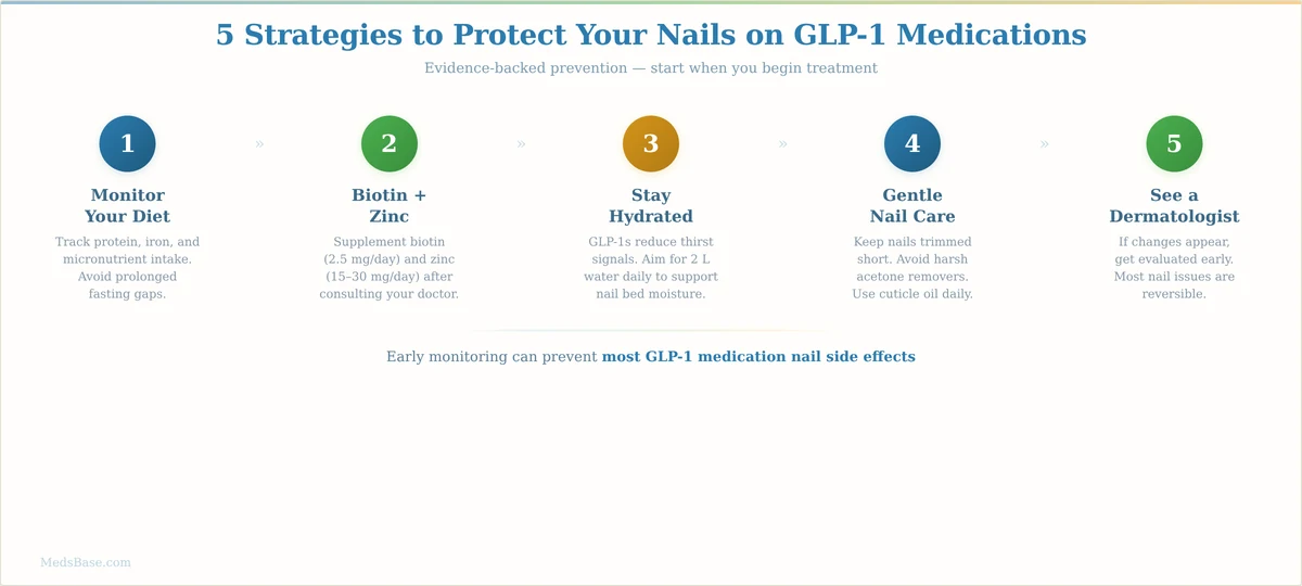 5 strategies to prevent GLP-1 medications nail side effects