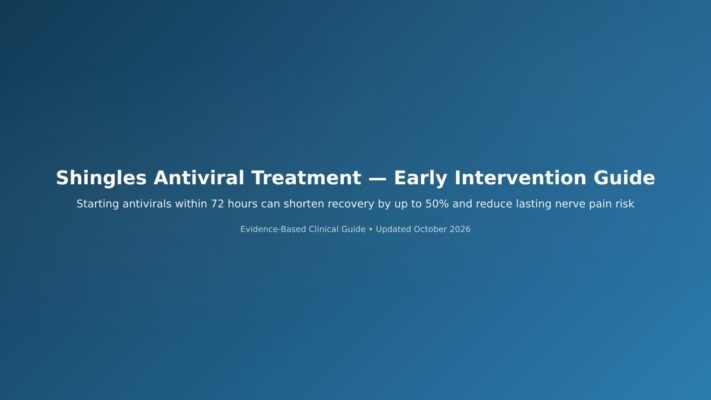 shingles antiviral treatment early intervention guide — dermatomal rash pattern