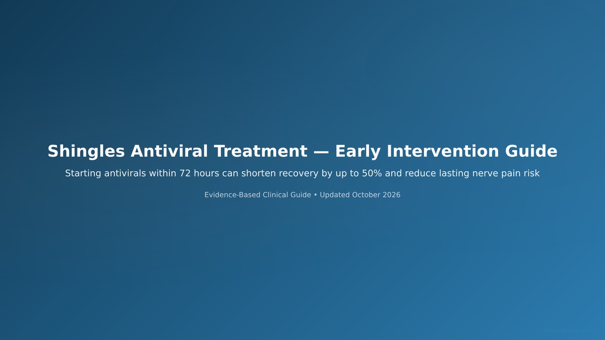 shingles antiviral treatment early intervention guide — dermatomal rash pattern