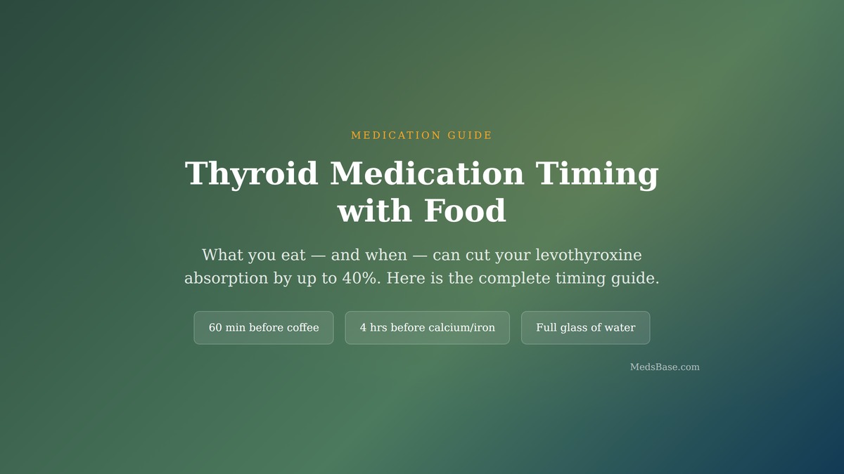 Thyroid medication timing with food — complete guide to getting your levothyroxine dose right